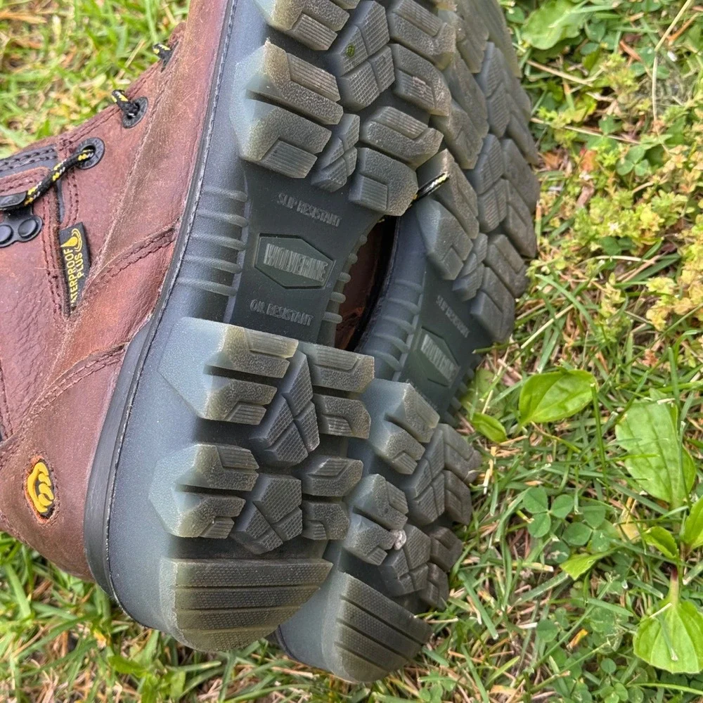 Wolverine W10871 Waterproof Plus Leather Work Boots Brown Mens 6.5‎ EH ASTM